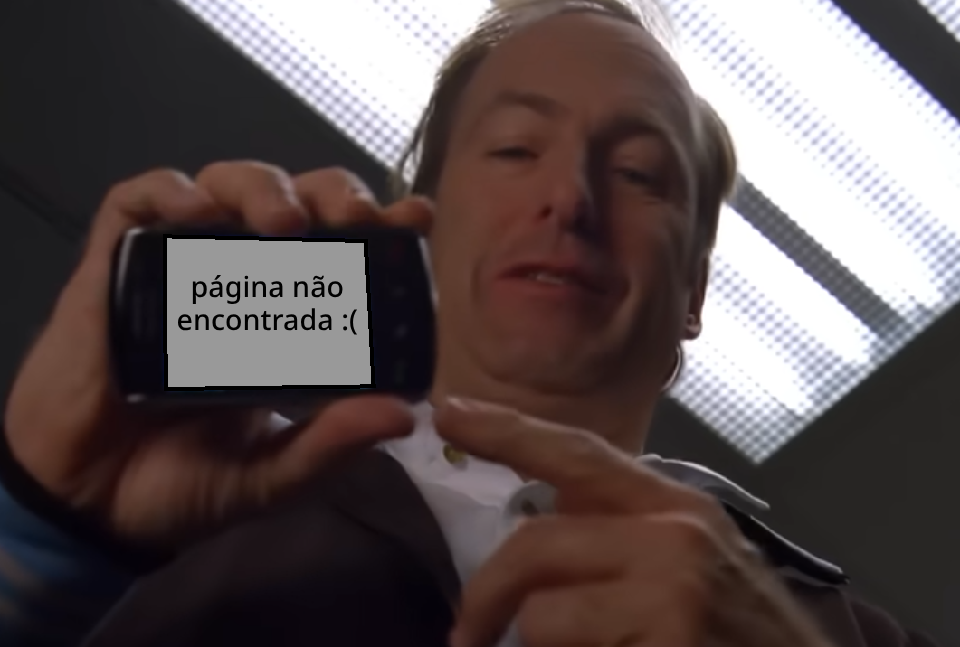 Saul não achou a página, ai ele tá mostrando pra você